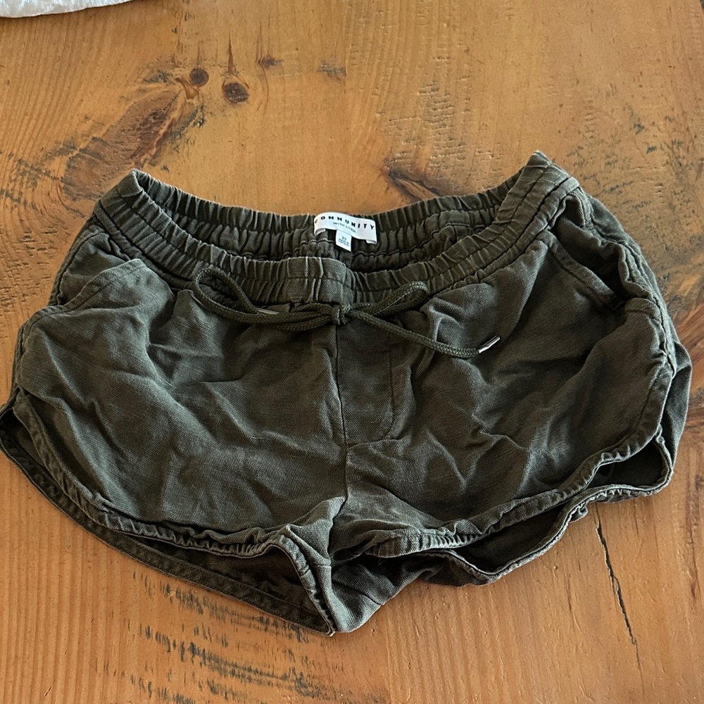 Olive Green Athletic Shorts